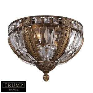 Elk Lighting 2493/4 4 Light Flush Mount In Ant. Bronze